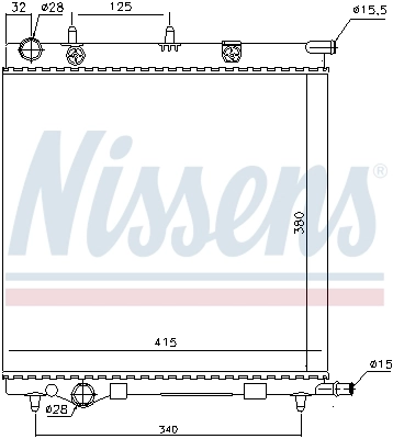 Radiator, engine cooling 61284