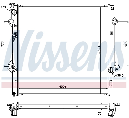 NISSENS 646818 Radiator, engine cooling