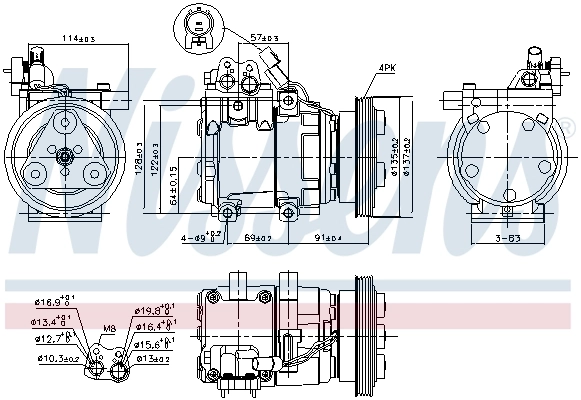 Compressor, air conditioning ** FIRST FIT ** 89274