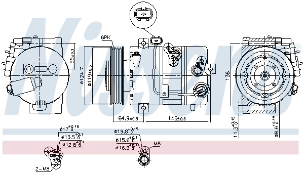 Compressor, air conditioning ** FIRST FIT ** 890578