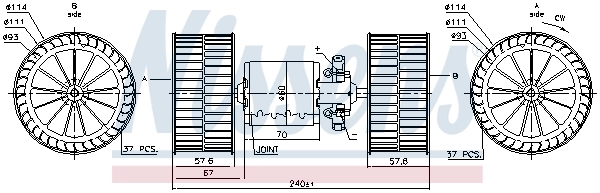 NISSENS 87192 Interior Blower