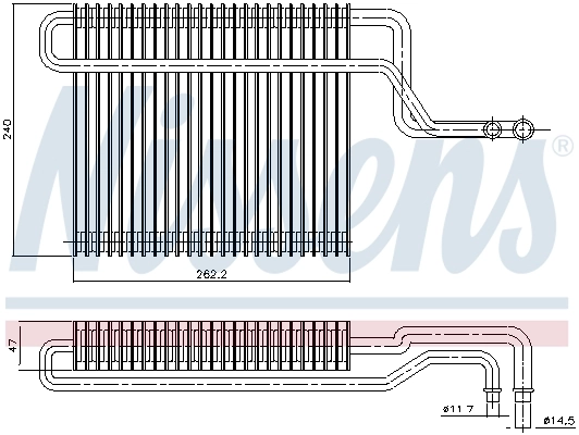 NISSENS 92347 Evaporator, air conditioning