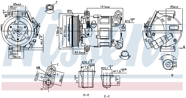 Compressor, air conditioning ** FIRST FIT ** 890801