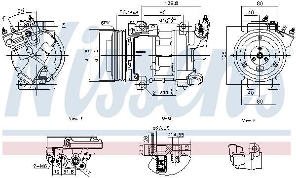 Compressor, air conditioning ** FIRST FIT ** 891016