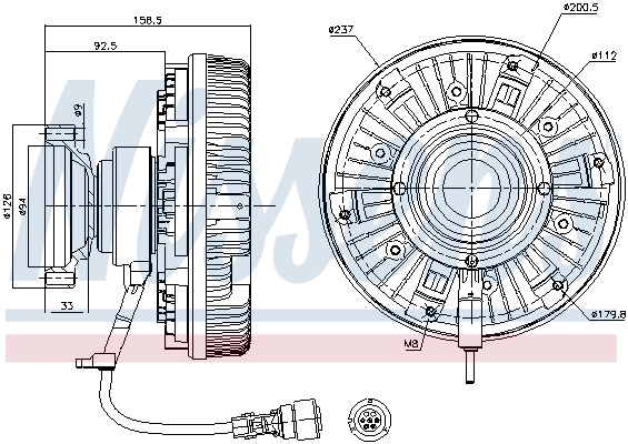 NISSENS 86062 Clutch, radiator fan