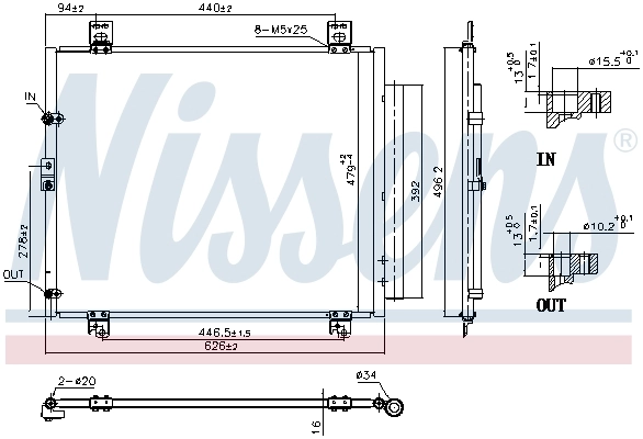 Condenser, air conditioning ** FIRST FIT ** 941189