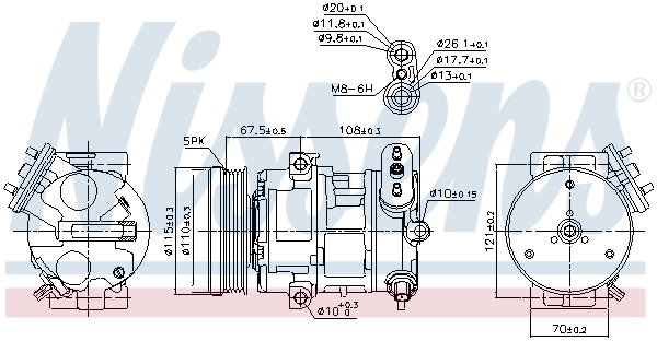 NISSENS 89100 Compressor, air conditioning