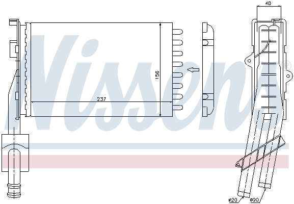 NISSENS 73352 Heat Exchanger, interior heating