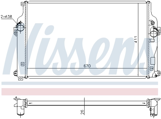 Radiator, engine cooling ** FIRST FIT ** 646864
