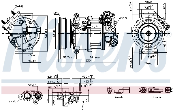 Compressor, air conditioning ** FIRST FIT ** 891004