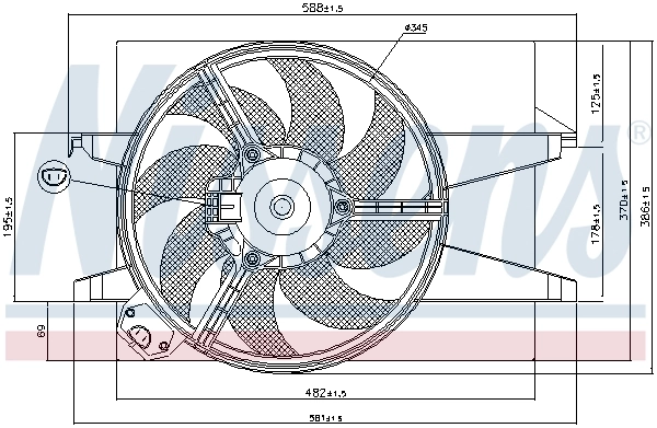 Fan, engine cooling 85583