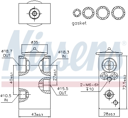 Expansion Valve, air conditioning ** FIRST FIT ** 999248
