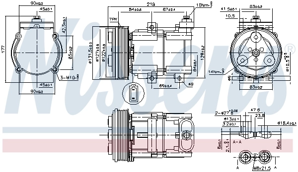 Compressor, air conditioning ** FIRST FIT ** 890081
