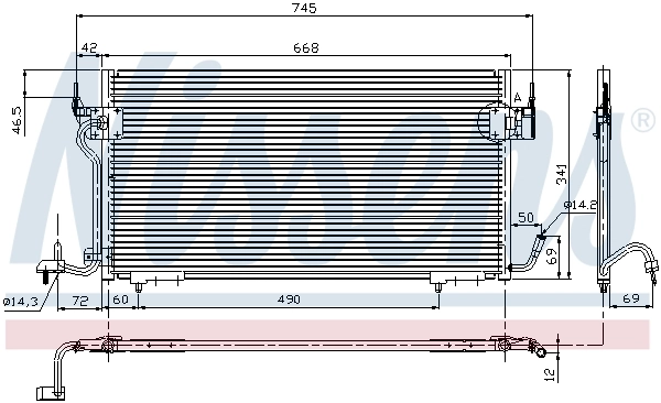 NISSENS 94276 Condenser, air conditioning