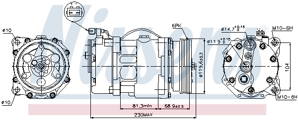 Compressor, air conditioning ** FIRST FIT ** 89040