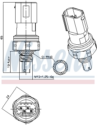NISSENS 301201 Pressure Switch, air conditioning