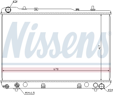 NISSENS 61640 Radiator, engine cooling