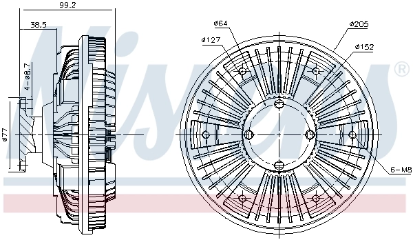 NISSENS 86084 Clutch, radiator fan