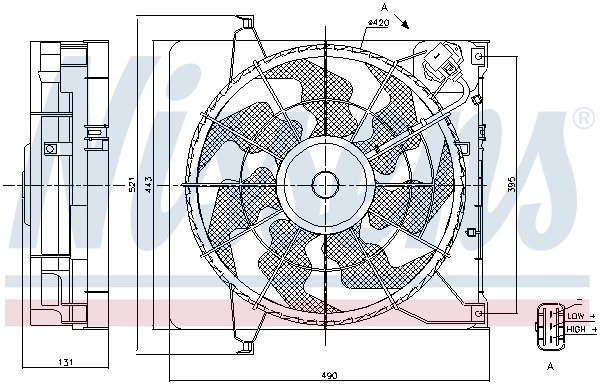 NISSENS 85896 Fan, engine cooling