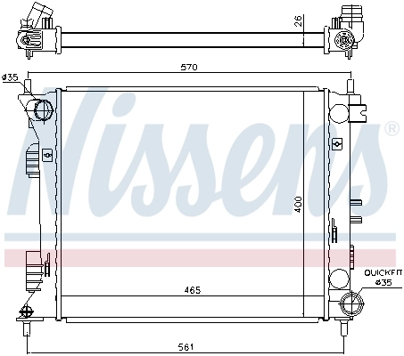 NISSENS 675007 Radiator, engine cooling