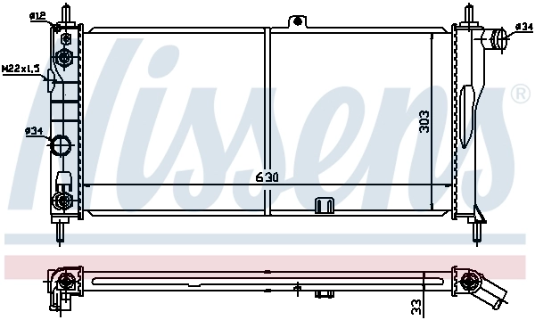 NISSENS 632751 Radiator, engine cooling