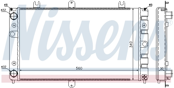 NISSENS 623553 Radiator, engine cooling