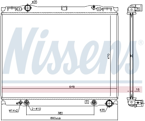 Radiator, engine cooling 66777
