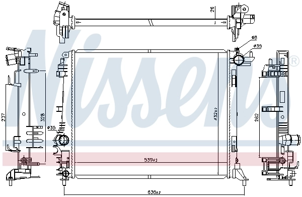 NISSENS 606473 Radiator, engine cooling