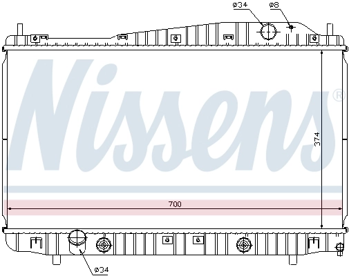 NISSENS 61639 Radiator, engine cooling