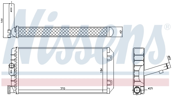 NISSENS 72053 Heat Exchanger, interior heating