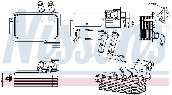 NISSENS 91511 Oil Cooler, automatic transmission