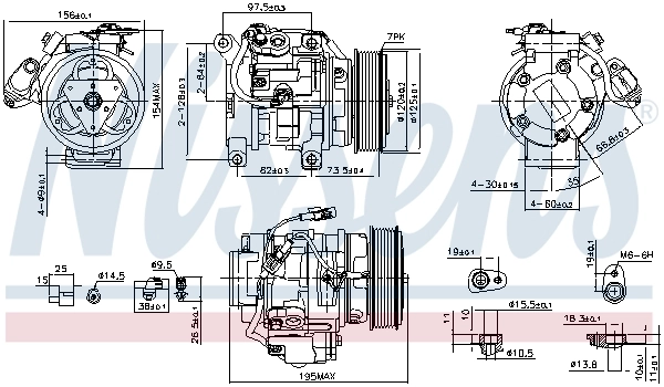 Compressor, air conditioning ** FIRST FIT ** 89433