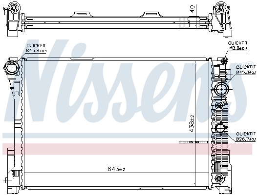 NISSENS 67101 Radiator, engine cooling