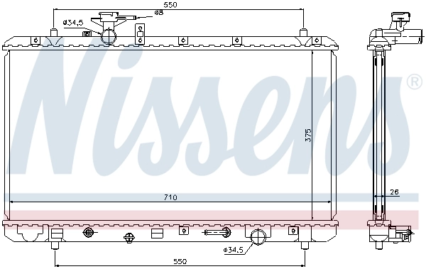 NISSENS 64205 Radiator, engine cooling