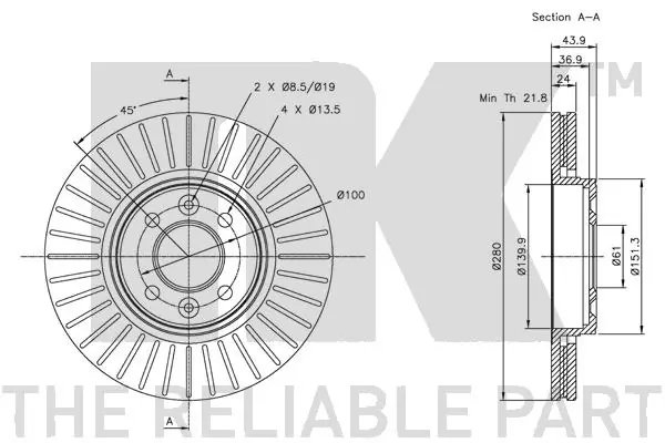 NK 203919 Brake Disc