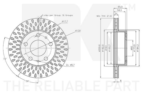 NK 311943 Brake Disc