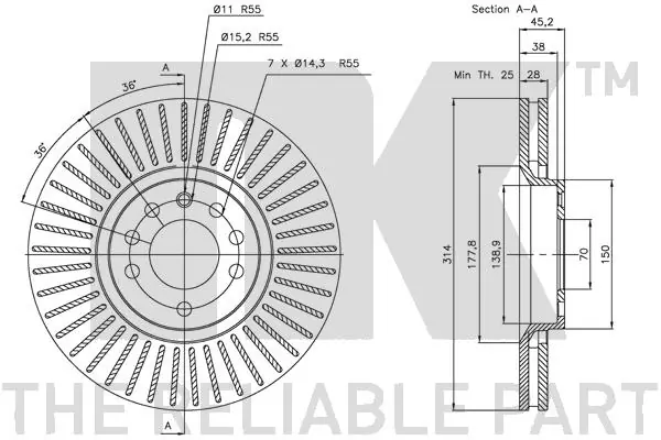 NK 203653 Brake Disc