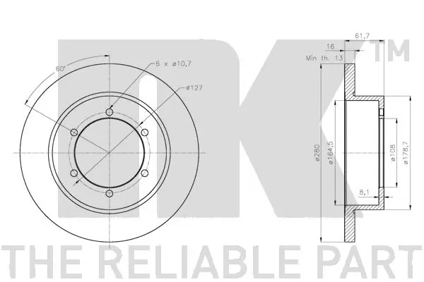 NK 312289 Brake Disc