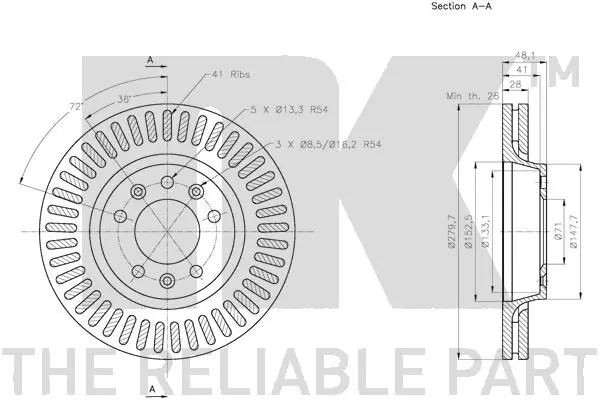 NK 203735 Brake Disc
