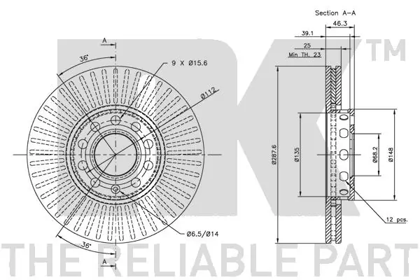 NK 204743 Brake Disc