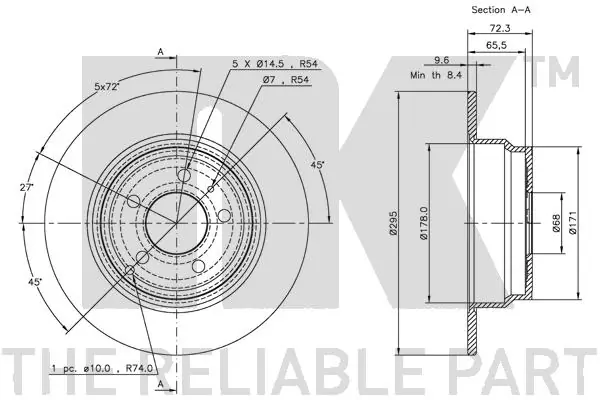 NK 204833 Brake Disc