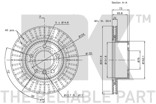 NK 201555 Brake Disc