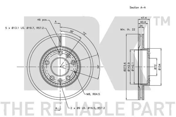 NK 313241 Brake Disc
