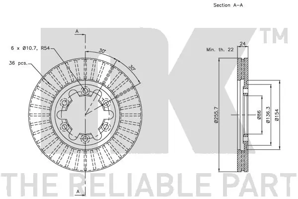NK 203255 Brake Disc