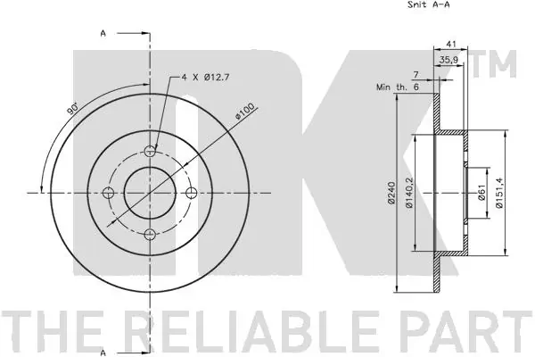 NK 312253 Brake Disc