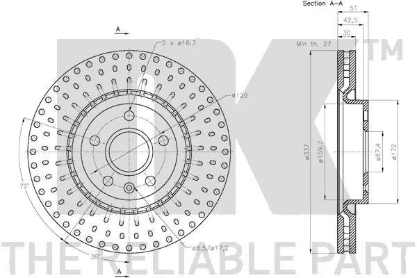 NK 203671 Brake Disc