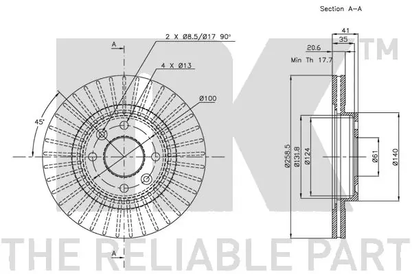 NK 203910 Brake Disc