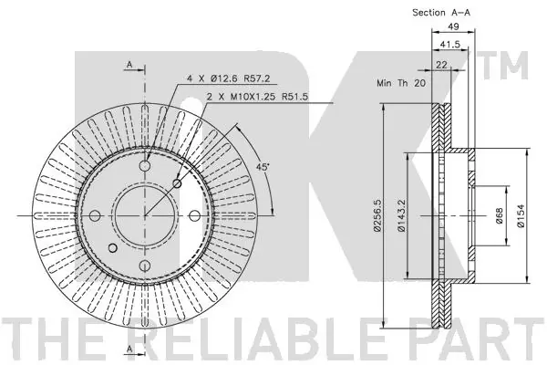 NK 312231 Brake Disc