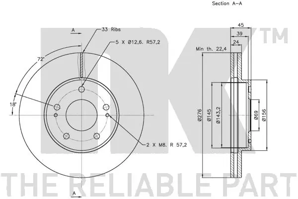 NK 203034 Brake Disc