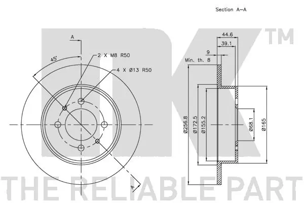 NK 312263 Brake Disc